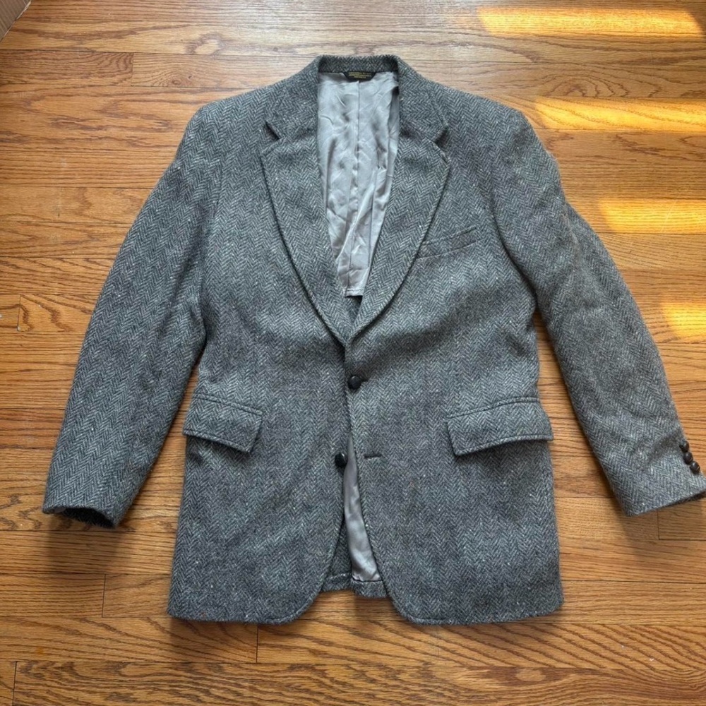 Adams Herringbone Gray Men's Blazer